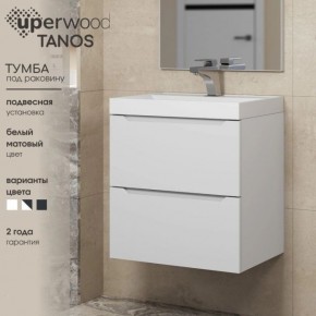 Тумба под раковину Uperwood Tanos 100 см, подвесная, белая матовая в Коротчаево - korotchaevo.ok-mebel.com | фото 4