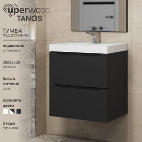 Тумба под раковину Uperwood Tanos 50 см, подвесная, черная матовая в Коротчаево - korotchaevo.ok-mebel.com | фото 4