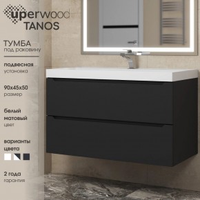 Тумба под раковину Uperwood Tanos 90 см, подвесная, черная матовая в Коротчаево - korotchaevo.ok-mebel.com | фото 3
