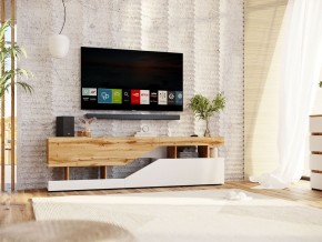 Тумба под ТВ НКМ Дубай секция №4 в Коротчаево - korotchaevo.ok-mebel.com | фото 3