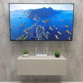 Тумба подвесная под ТВ LINES MTV3-MA 900 Бежевый (Леда-М 10.1.5) в Коротчаево - korotchaevo.ok-mebel.com | фото 3