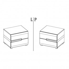 Тумба прикроватная 2S/TYP 96, LINATE ,цвет белый/сонома трюфель в Коротчаево - korotchaevo.ok-mebel.com | фото 4