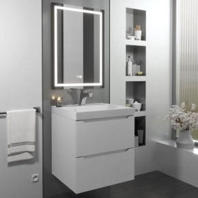 Тумба с раковиной Uperwood Tanos 50 см, подвесная, белая матовая в Коротчаево - korotchaevo.ok-mebel.com | фото