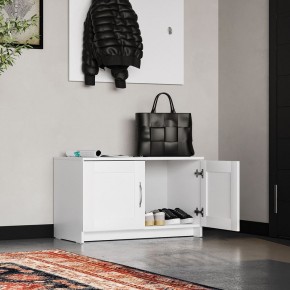 Тумба СИРИУС двухдверная низкая, цвет белый в Коротчаево - korotchaevo.ok-mebel.com | фото 4