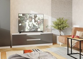 Тумба ТВ большая Парус (Белый/Графит) в Коротчаево - korotchaevo.ok-mebel.com | фото 2