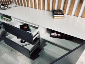 Тумба ТВ большая Парус (Белый/Графит) в Коротчаево - korotchaevo.ok-mebel.com | фото 3