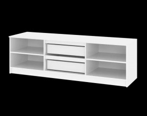 Тумба ТВ большая Парус (Белый/Графит) в Коротчаево - korotchaevo.ok-mebel.com | фото 5