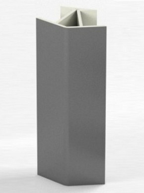 Угловое соединение для цоколя 135 гр. h100 мм (Алюминий, Белый, Черный, Сонома) в Коротчаево - korotchaevo.ok-mebel.com | фото 1