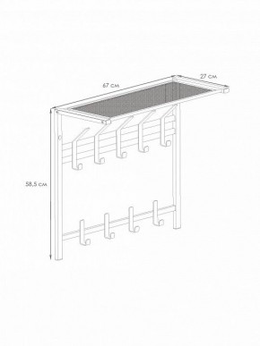 Вешалка-полка Торонто 22 в Коротчаево - korotchaevo.ok-mebel.com | фото 3