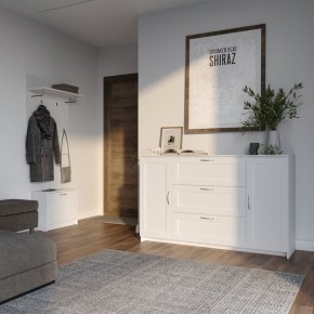 Вешалка СИРИУС настенная с полкой, цвет белый в Коротчаево - korotchaevo.ok-mebel.com | фото 4