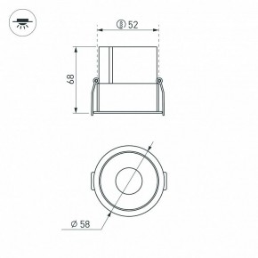 Встраиваемый светильник Arlight ATLAS 037183(1) в Коротчаево - korotchaevo.ok-mebel.com | фото 3