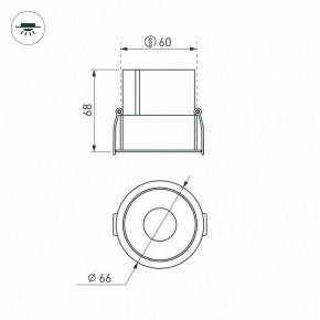 Встраиваемый светильник Arlight ATLAS 037185(1) в Коротчаево - korotchaevo.ok-mebel.com | фото 4