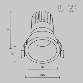 Встраиваемый светильник Maytoni Dip DL118-15W-2.7K-W в Коротчаево - korotchaevo.ok-mebel.com | фото 10