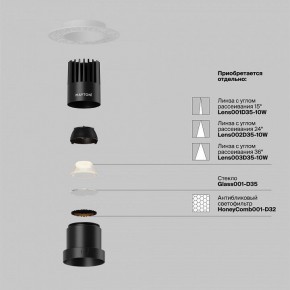 Встраиваемый светильник Maytoni Dip DL120-10W-2.7K-TRS-B в Коротчаево - korotchaevo.ok-mebel.com | фото 3