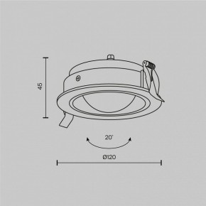 Встраиваемый светильник Maytoni Lens DL105-12W3K-B в Коротчаево - korotchaevo.ok-mebel.com | фото 9