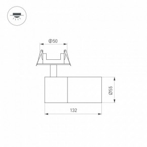 Встраиваемый светильник на штанге Arlight LGD-ARTEMIS-BUILT-FLAP-R55-12W 051798 в Коротчаево - korotchaevo.ok-mebel.com | фото 3