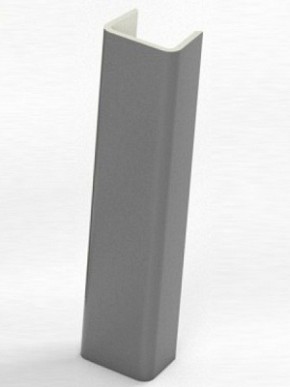 Торцевая заглушка  для цоколя h100 мм (Алюминий, Белый, Черный, Сонома) в Коротчаево - korotchaevo.ok-mebel.com | фото