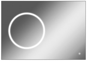 Зеркало Eclipse 100 black с подсветкой Sansa (SE1032Z) в Коротчаево - korotchaevo.ok-mebel.com | фото