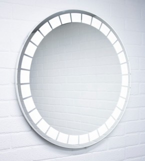 Зеркало Маскат 700х700 с подсветкой Домино (GL7057Z) в Коротчаево - korotchaevo.ok-mebel.com | фото 3